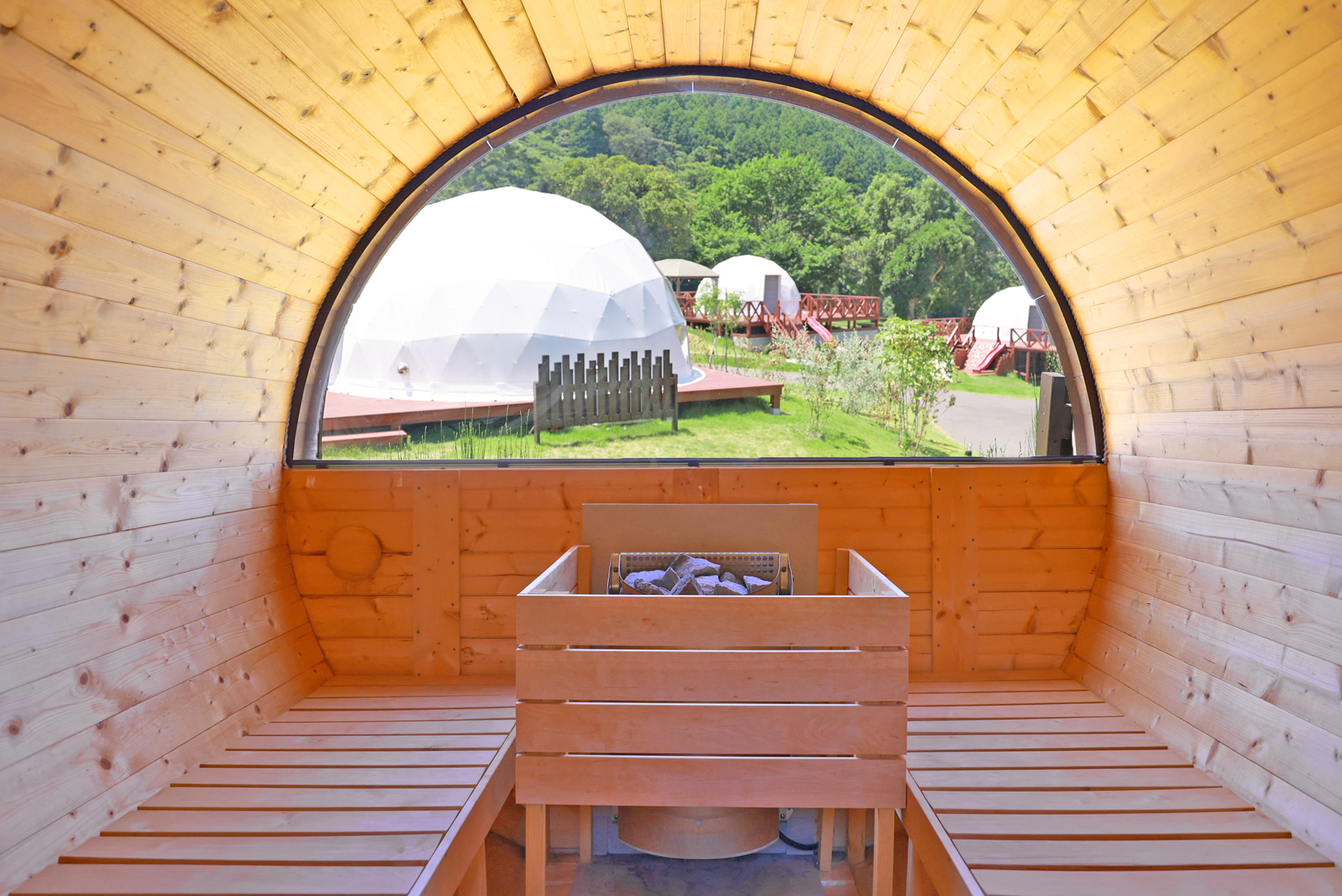 バレルサウナも楽しめる